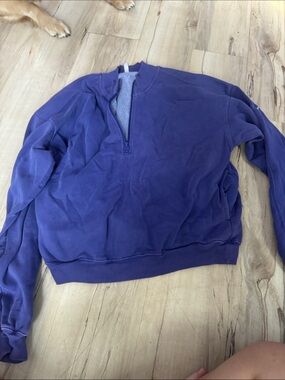 Fabletics Men's Half-Zip Sweater Jacket - Purple